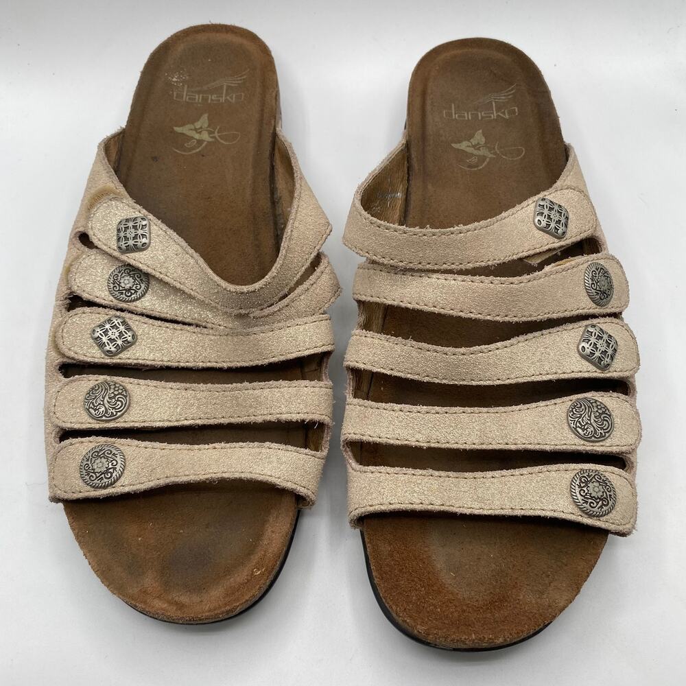 Dansko Janie Sparkly Metallic‎ Sandals Size 42